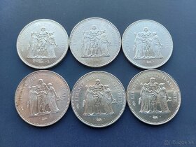 Francuzsko 50 Francs Herkules strieborna minca - 2