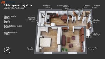 Tehlový dvojizbový rodinný domček v Piešťanoch - 2