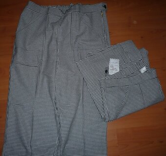 Nohavice kuchar pepitove vel. 48 a 50 - 2