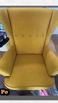 Predám Ikea Strandmon žltej farby - 2