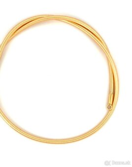 Ručne vyrobený 18kt 750/1000elastický náhrdelník - 2