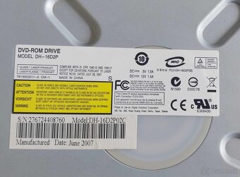 DVD ROM mechanika model: DH-16D2P s IDE pripojením - 2