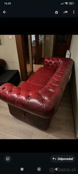 Kožený gauč chesterfield - 2