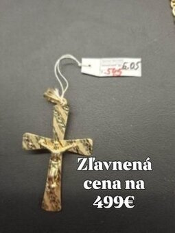 Zlatý- prívesok-krížik ZNIŽENIE CIEN o 5-7% ZLATO 585 - 2