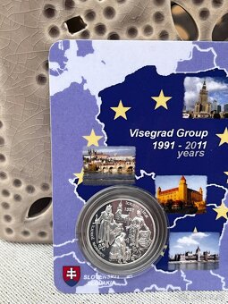 Ronai Coincard 2 euro Slovakia VISEGRAD + STRIEBORNÝ ŽETÓN - 2