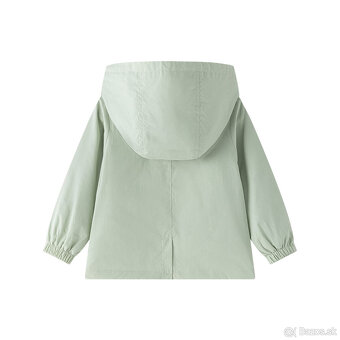 Dievčenská bunda – zelená s kvetinovým motívom - nová - 2