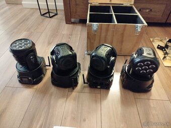 Mini wash hlavy 7x12W s "Wifi DMX" a prepravným kufrom - 2