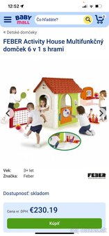 Detsky domček 6v1 úplne nový v krabici - 2