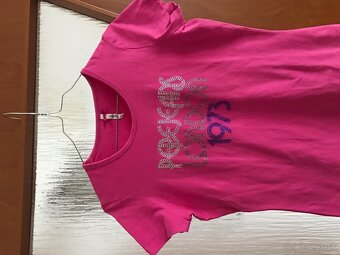 PEPE jeans nová kolekcia damske tricko fuksia M/L - 2