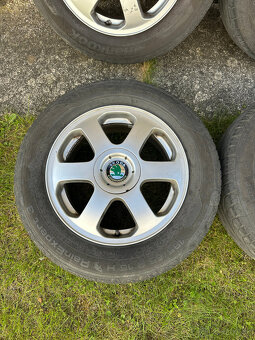 Elektróny Škoda Elegant 5x100 r15 letné pneu 195/65 - 2