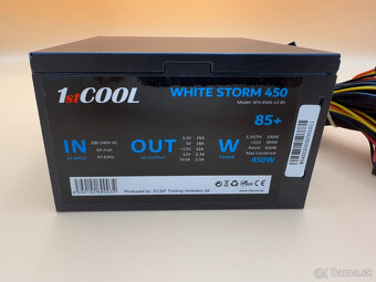 Predám použitý zdroj do počítača 1stCool WHITE STORM 450 W - 2