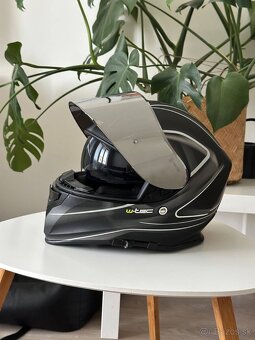 Motocyklová prilba W-TEC, čierna, veľkosť L + číry vizier - 2