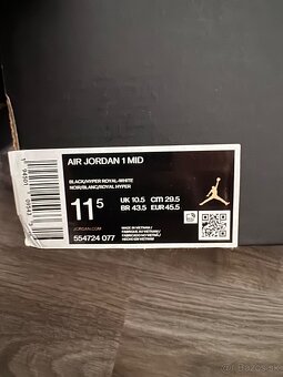 Air Jordan 1 Mid "Black Hyper Royal" - 2