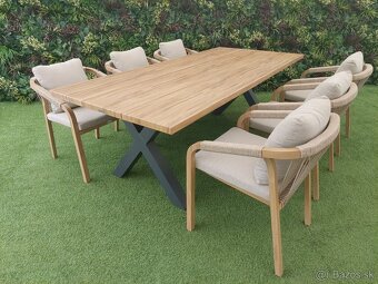 Hliníkový jedálenský nábytok so 6 stoličkami - 2