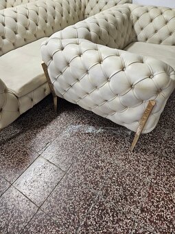 CHESTERFIELD ŠTÝL-CALIA ITALY,KOŽENÁ SEDAČKA 3+2+1,NEROZŤ. - 2