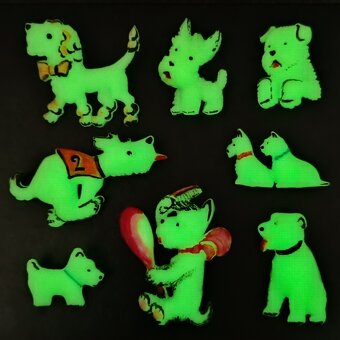 Fosforové brošne - psy - teriéry II. - 2