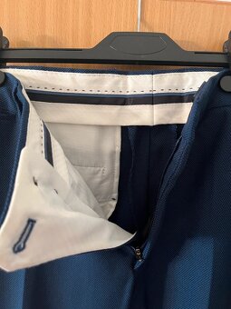 Modré oblekové nohavice - Zara - 2