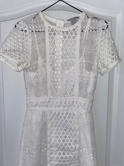 H&M biele cipkovane saty velkost 34 - 2