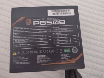 Zdroj PSU Gigabyte P650B 650W Bronze - 2