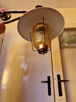 Vintage, retro kovova lampa - 2
