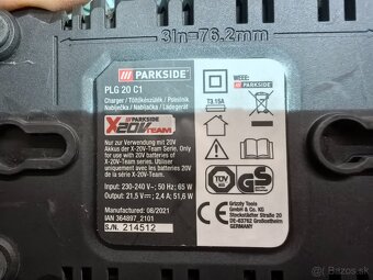 Predám nabíjačky parkside X20v - 2