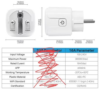 ELVICO Smart Plug - Inteligentná Zástrčka 5 kusov/16A - 2