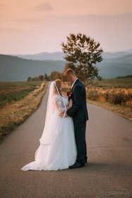 Svadobné šaty s vlečkou č. 42 - 46 - 2