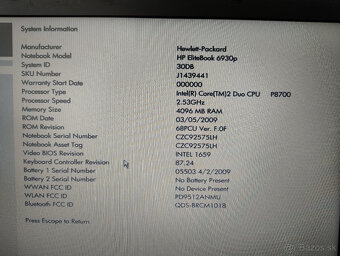 HP EliteBook 6930p 4GB - 2