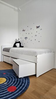 IKEA SLÄKT detská posteľ s 3 zásuvkami – biela - 2