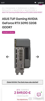 ASUS TUF Gaming NVIDIA GeForce RTX 5090 32GB GDDR7 - 2