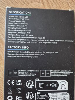 CYCPLUS M2 GPS WIRELESS TACHOMETER, CYKLOPOCITAC - 2