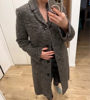 ZARA dámsky nový kabát s prímesov vlny - Manteco - 2