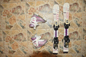 lyže 70 cm + lyžiarky - 2