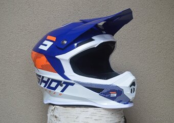 SHOT prilba helma okuliare modro oranžová mx atv enduro - 2