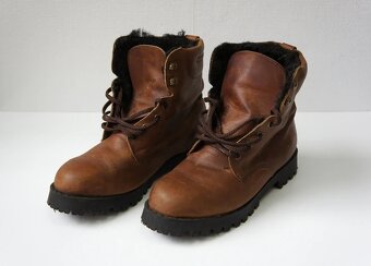 Unisex Kožené Topánky s Kožušinou....veľ-39 - 2