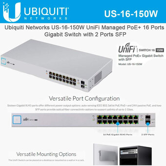 Switch Ubiquity Unifi US-16-150W - 2