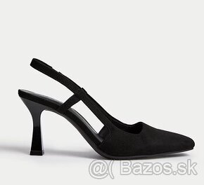 Čierne kožené lodičky na predaj - 2