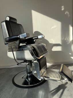 🪑 Na predaj: NOVÉ barberské kreslo GABBIANO ROYAL BLACK - 2
