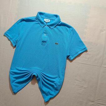 Lacoste svetlomodrá polokošeľa s krátkym rukávom tričko M - 2