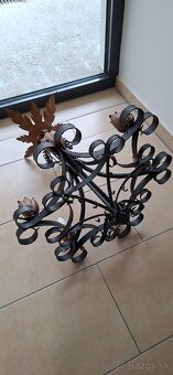 Historické kované svietidlo/luster - 6 sviečkové - 2