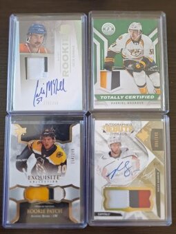 Hokejove karty,kartičky jersey auto rookie patch - 2