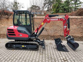 pasové rýpadlo Yanmar SV26 minibager + powertilt hlavica - 2