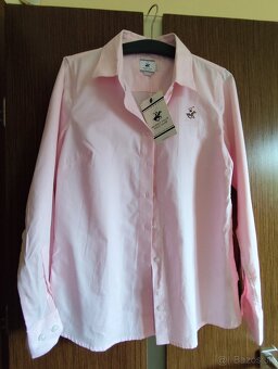 Úplne nová bledo ružová dámska košeľa Beverly Hills Polo clu - 2