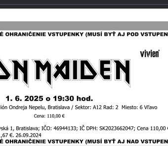Iron Maiden 1.6. Bratislava - 2