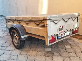 Výklopný vozík r.2017, 750Kg, 220x120cm s plachtou - 2