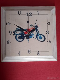 Hodiny na stenu motív motorka - 2