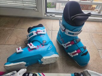 Lyže 120cm a lyžiarky + paličky  dievčensky SET - 2