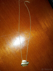 minimalistický pozlátený strieborný náhrdelník - nový - 2