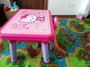 Detsky stolik s úložným priestorom a stolička Hello kitty - 2