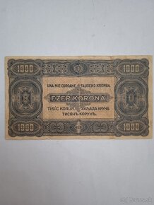 1000 Korún ( Ezer Korona ) 1923 - bankovka - 2